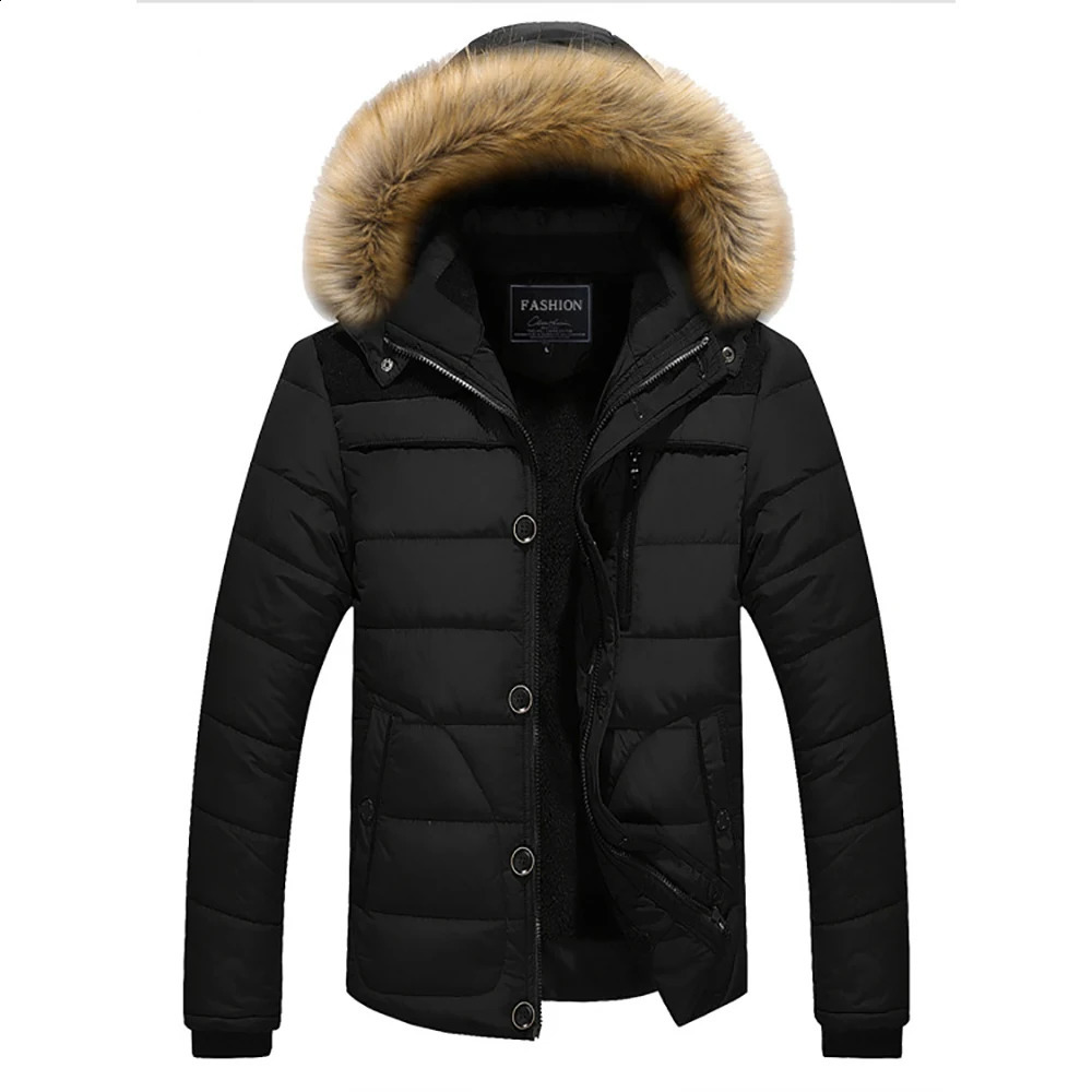 2024 Winter Mens Padded Jacket Thickened Padded Jacket Korean Version Hooded Collar Padded Jacket Men251205