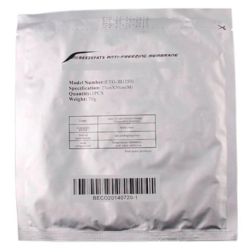 Slimming Machine 100Pcs Antifeeze Cryo Pad Bag Anti Freeze Membranes Antifreeze Membran For Therapy Vscv520