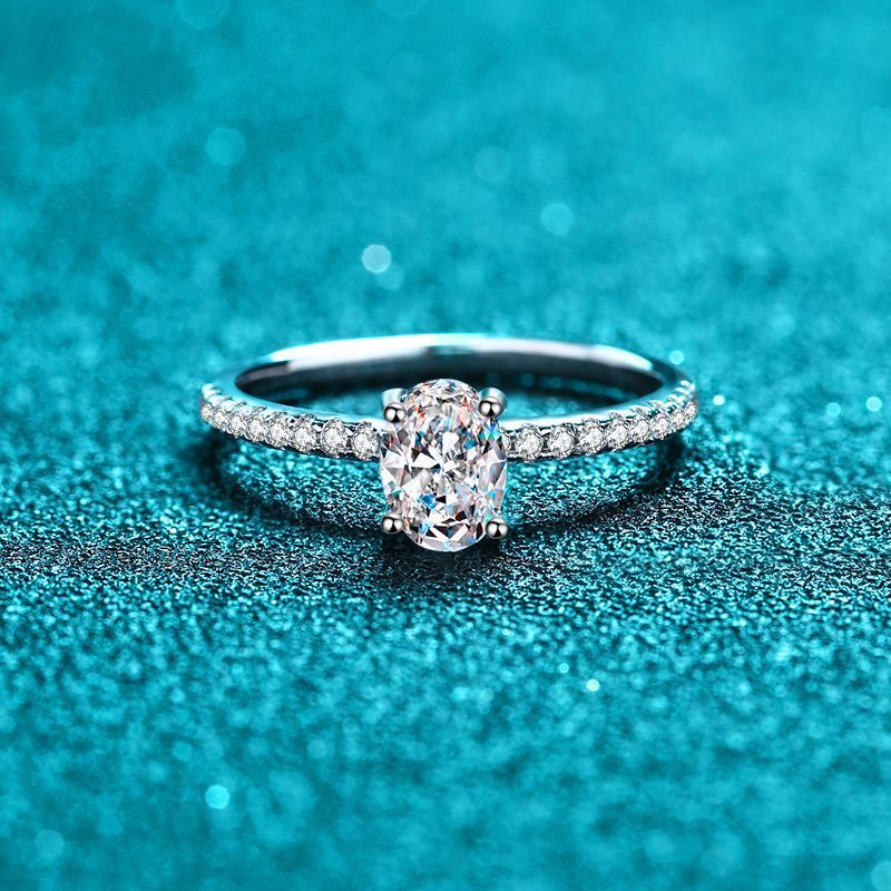 925 Sterling Silver rings designer Women's Pigeon Egg Proposal Diamond Ring Wholesale Irregular Pigeon Egg Shape Moissanite Ring with Certifica