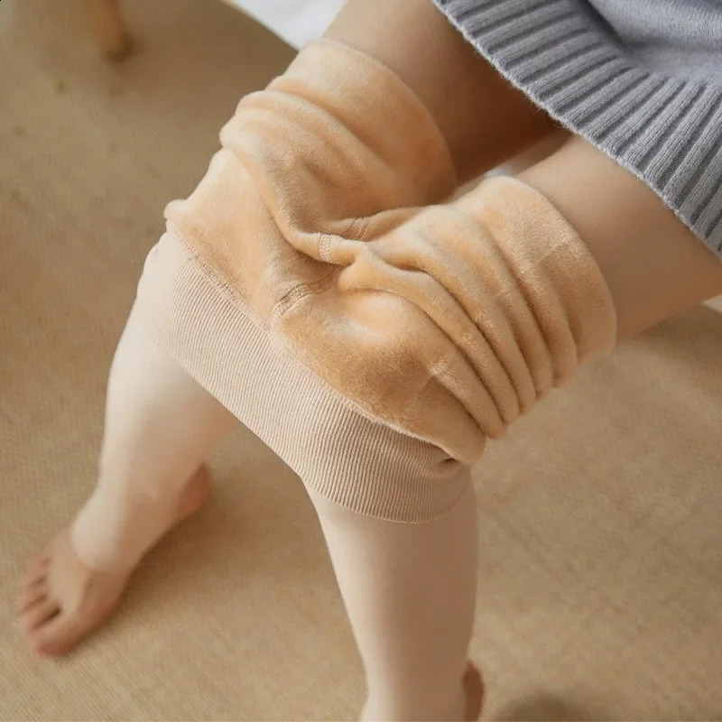 Thick Autumn and Winter Skin Tone with Fleece Slimming Womens Pantyhose Layered and Thickened Warm Leggings251210
