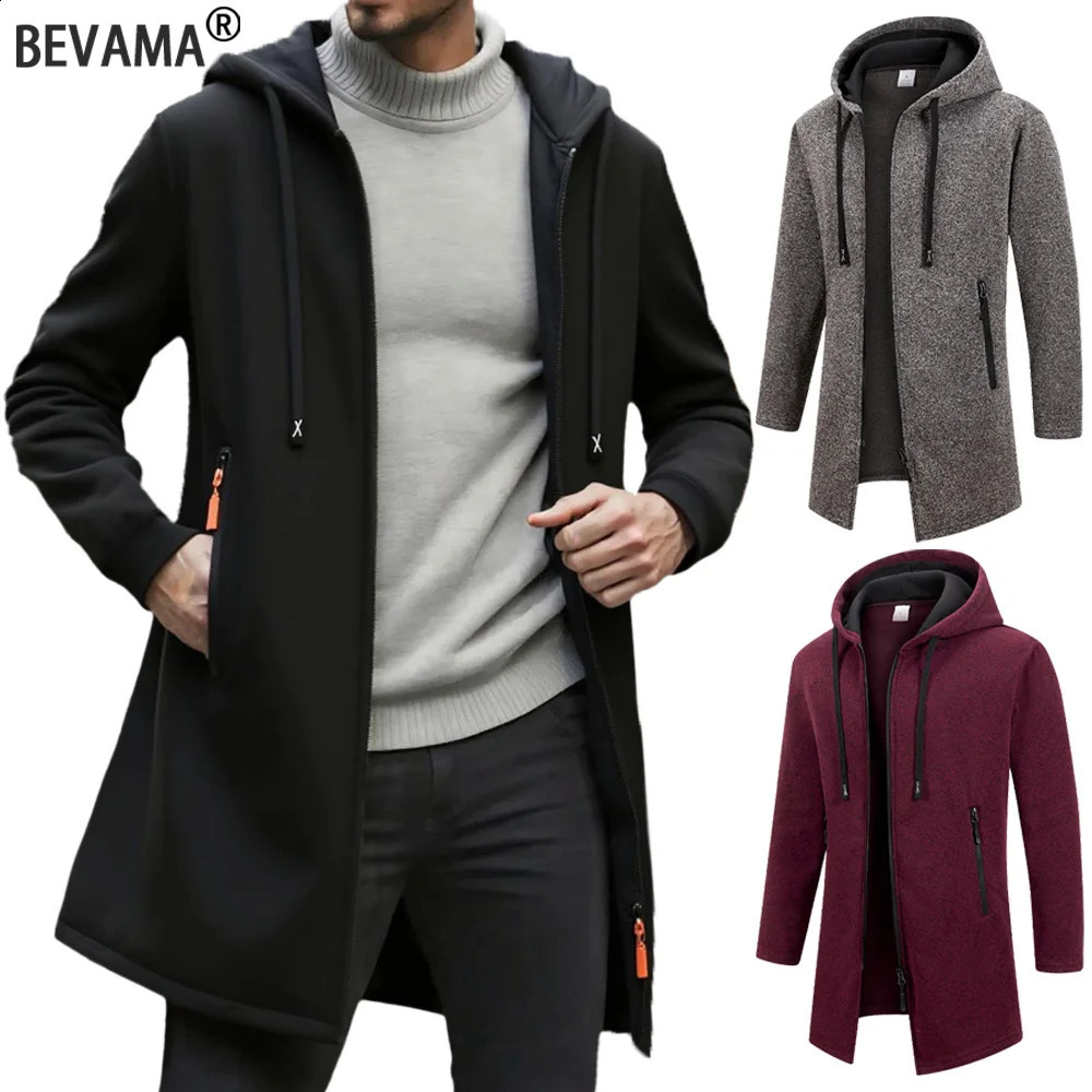 Mens Zipper Long Sleeve Coat Autumn Winter Fleece Warm Hoodies Jacket Loose Casual Outdoor Tracksuit Solid Color Sweatshirts 251129