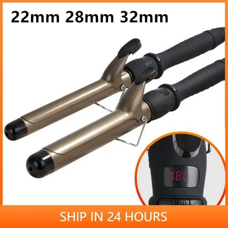 Professional 22mm 32mm LCD Hair Curler Adjustment Temperature Hair Curler Ceramic Curling Roller Wand Wavers Styling ToolT251210-image-1087894048