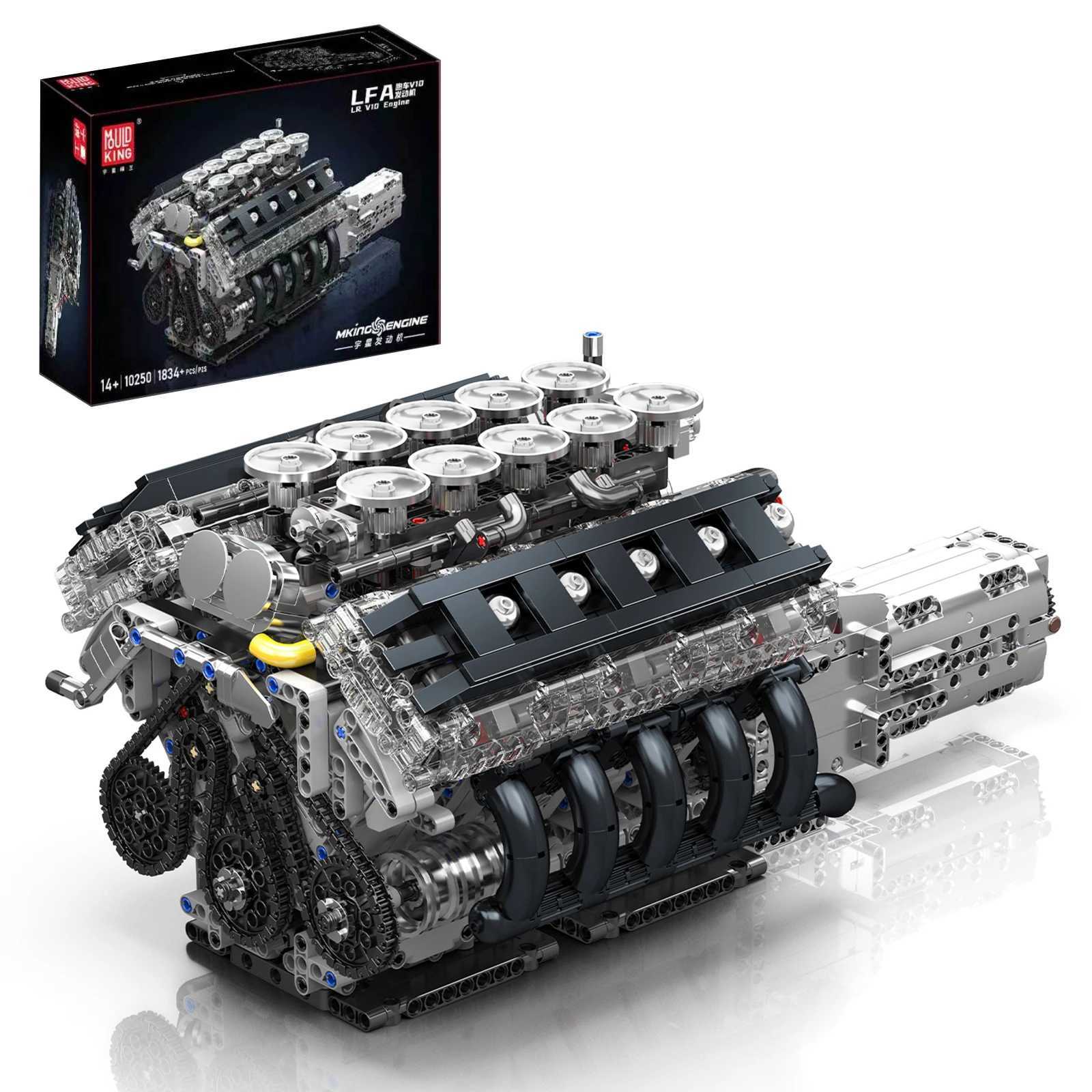 10250 LF Sports Car V10 Engine Model 1834pcs Building Block Small-Particle Assembly Bricks Toys Kids Christmas Gift K260311-image-1097063559