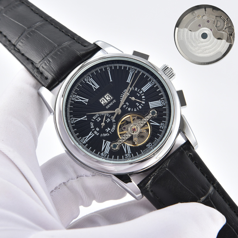 Stylish High Quality Watches Luxury Designer Watches Mens watch Automatic Mechanical Watches High Quality 5 Hand Tourbillon Date Belt Top Business W