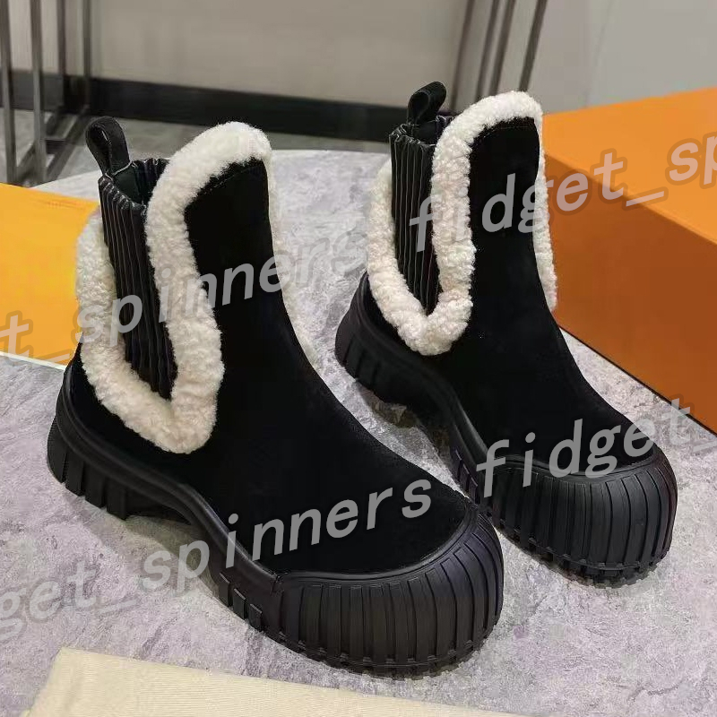 Womens Designer Shoes Luxury Shell-toe Ankle Boots Fashion Womens Platform Designer Short Boots EU35-42 33225