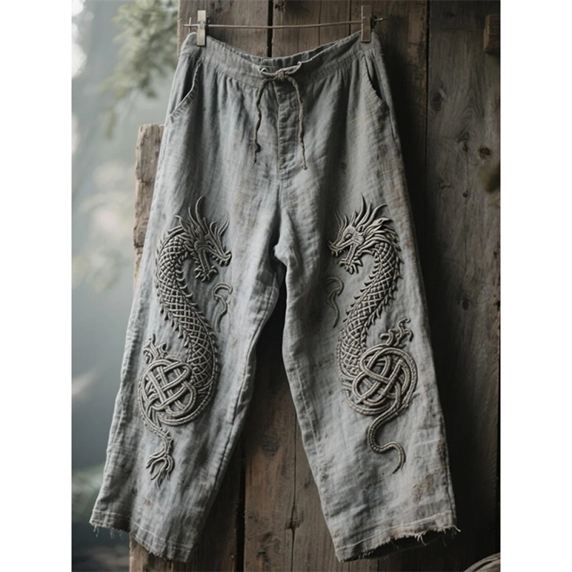 Mens Viking Retro North European Eagle Totem 3D Printed Casual Pants Drawstring Straight Leg Pants Summer Beach Pants251129ww