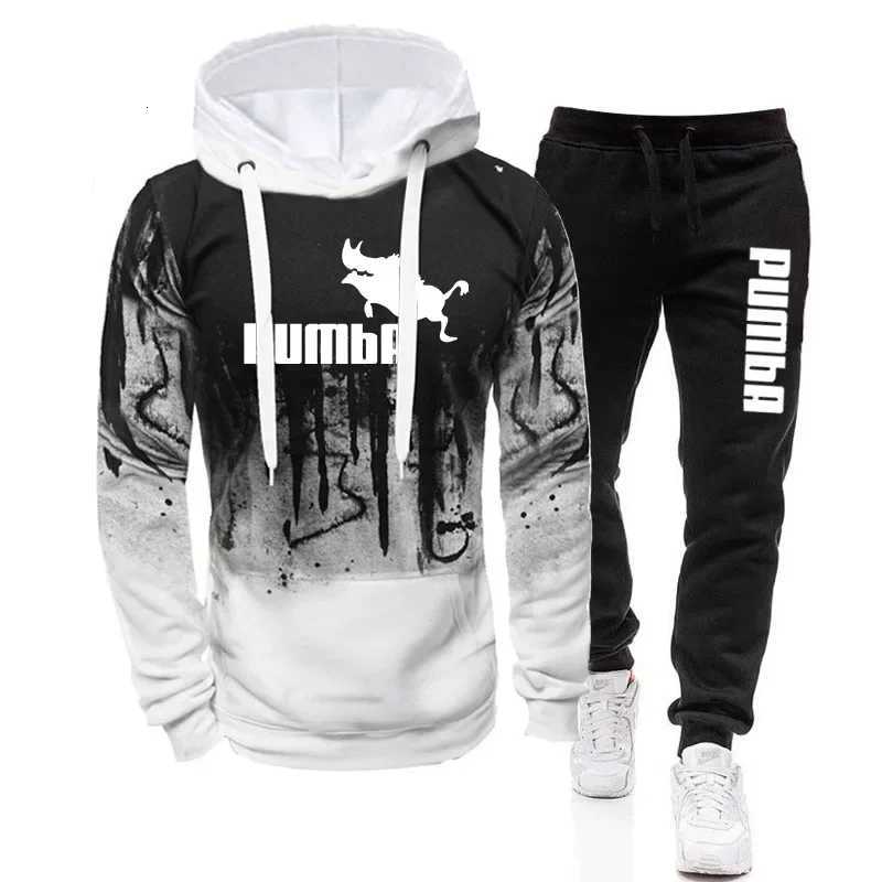 2024 Hot Sale Mens New Tracksuit HoodiesBlack Sweatpants Male Dialy Casual Sports Jogging Set Autumn WinterOutfits M251210