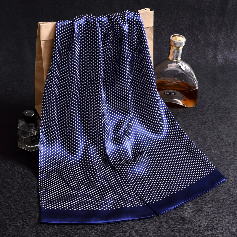 Men Silk Scarf Businessmen Long Scarves Spring Autumn All-Match 100 Silk Neck Scarf Winter Printed Scarves 251208{category}