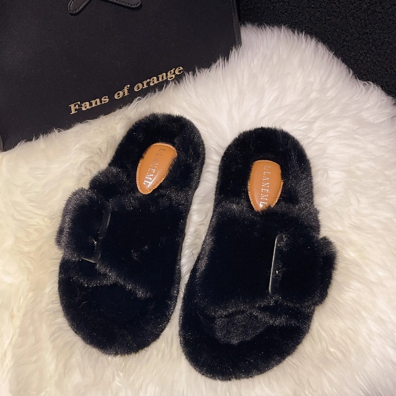 Designer shippers Wearing thick soled cotton slippers for outdoor and indoor use in autumn and winter for womens Z 12.4-8