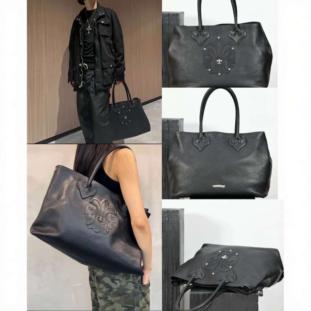 CH bag Chrome bag CHearts bag Trendy Brand Cro** Large Capacity Genuine Leather Tote Fashion Versatile Handbag Military Flower Shopping Shoulder Bag