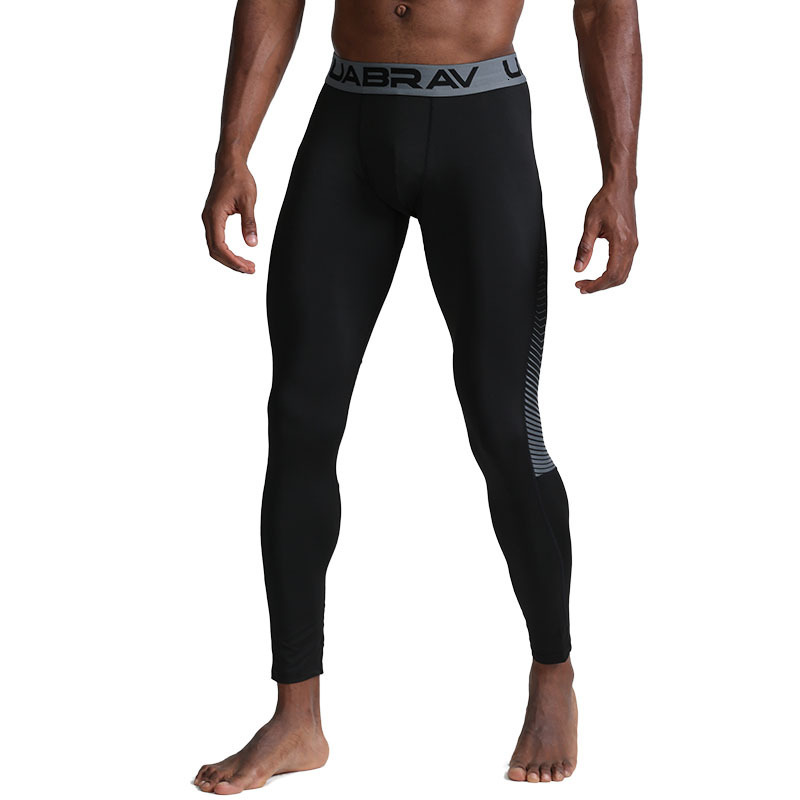 Pantaloni da tuta da uomo Allenamento Compressione Strato base Collant sportivi da basket ad asciugatura rapida Alta elasticità Corsa Pantaloni fitn