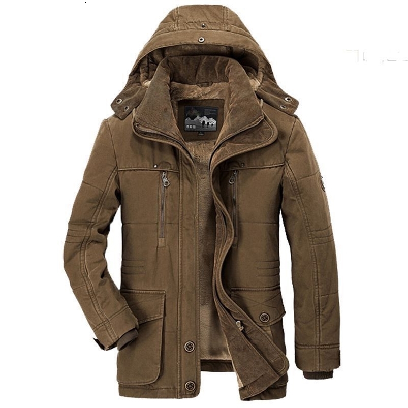 High Quality Long Winter Coats Mens Jacket Warm Hooded Thick Jacket Coat Male Casual Cargo Overcoat Thermal Winter Parka Men251210ww