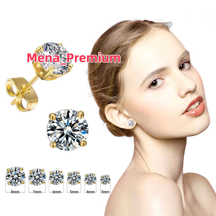 Fashion Jewelry 316l Surgical Steel Arete Ear Piercing Helix Earings Hypoallergenic Cubic Diamond Ear Rings Stud Earrings