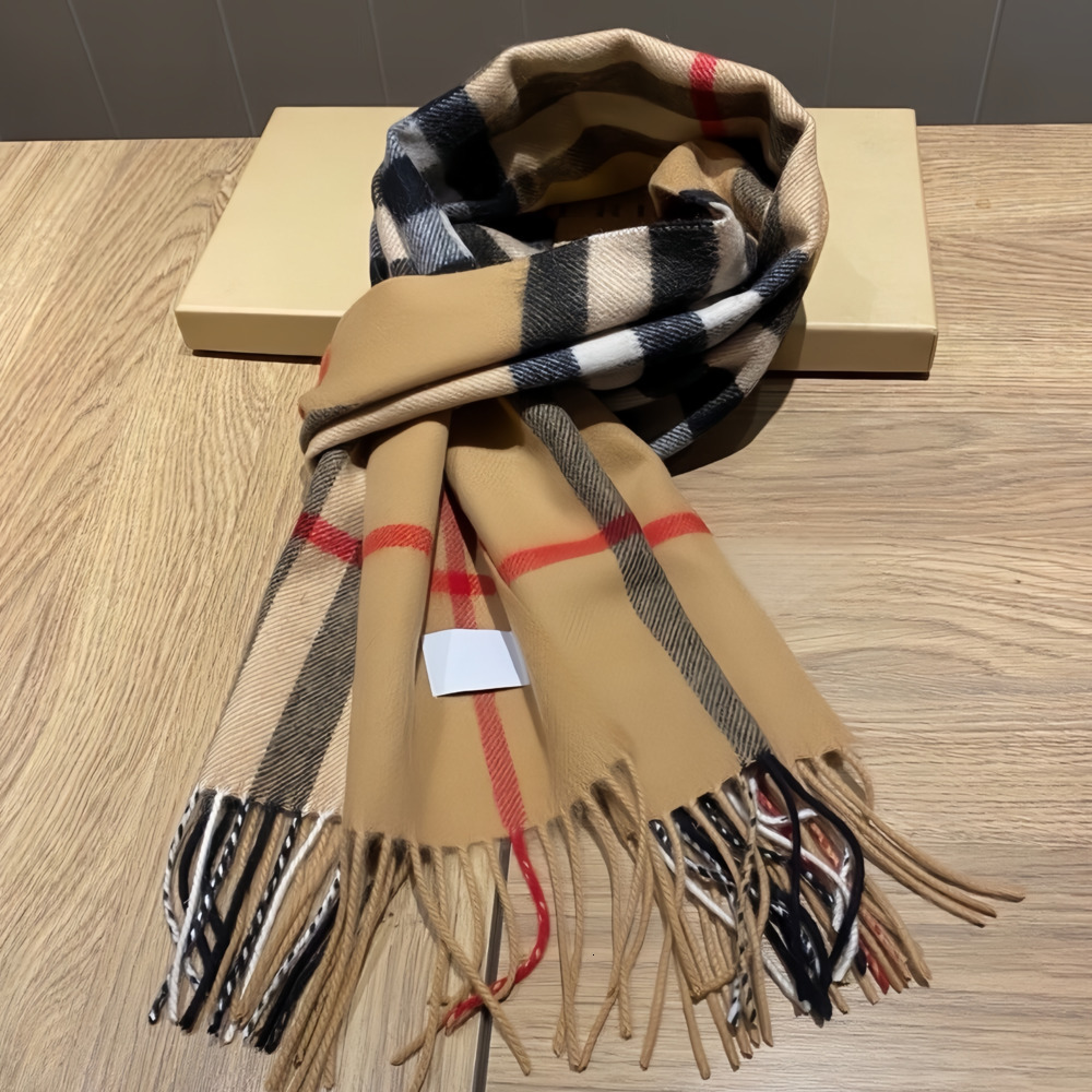 Scarves 2026 Classic Plaid Women Man Designer Scarf 100 Cashmere Scarves For Winter Warm Womens and mens Long Wraps Size 180x30cm