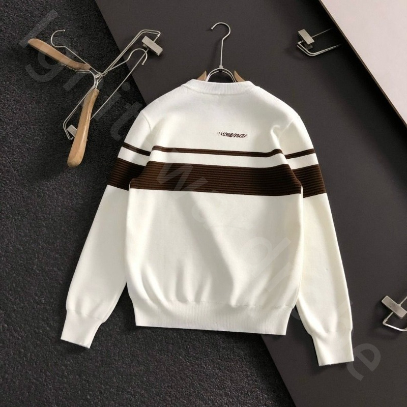 Winter Designers Mens Sweaters Embroidery Casual Fashion Knitted Round Neck Sweaters L1289