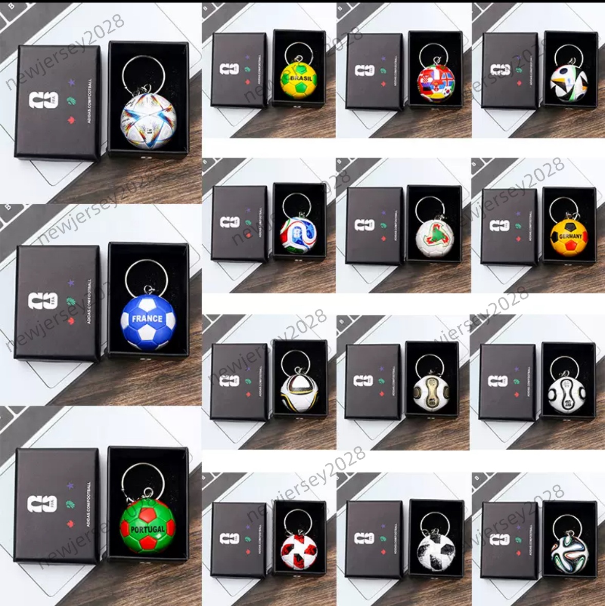 Mini keychain Designer keychain bag charm Men Women Kids Key Ring Gift Handbag Chain Fan Keychain Soccer memorabilia A box