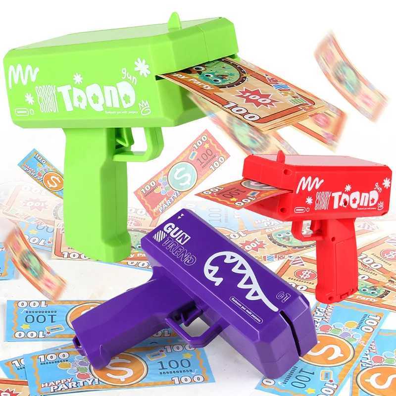 Banknote gun game toys Funny toys Pistol Party Golden Money Gun Party toys Games Wedding Golden Money gun celebrate toy Cash H251211-image-1088068990