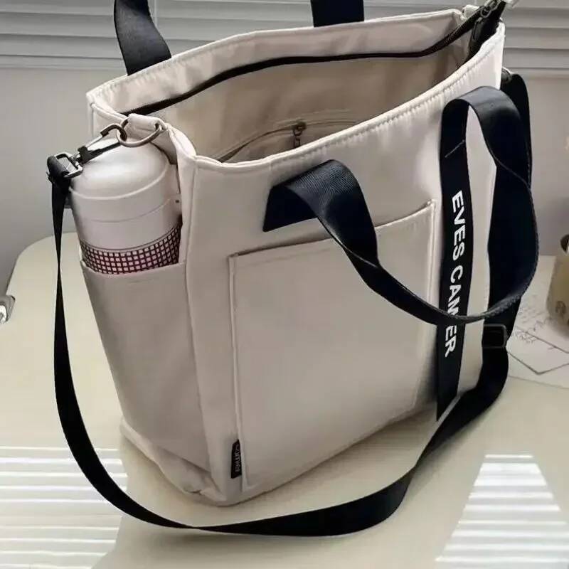 New Casual Tote Large Capacity Shoulder Bag Nylon Waterproof Canvas Handbag Simple Fashion Messenger Bags For Schoolgirl ddmythur