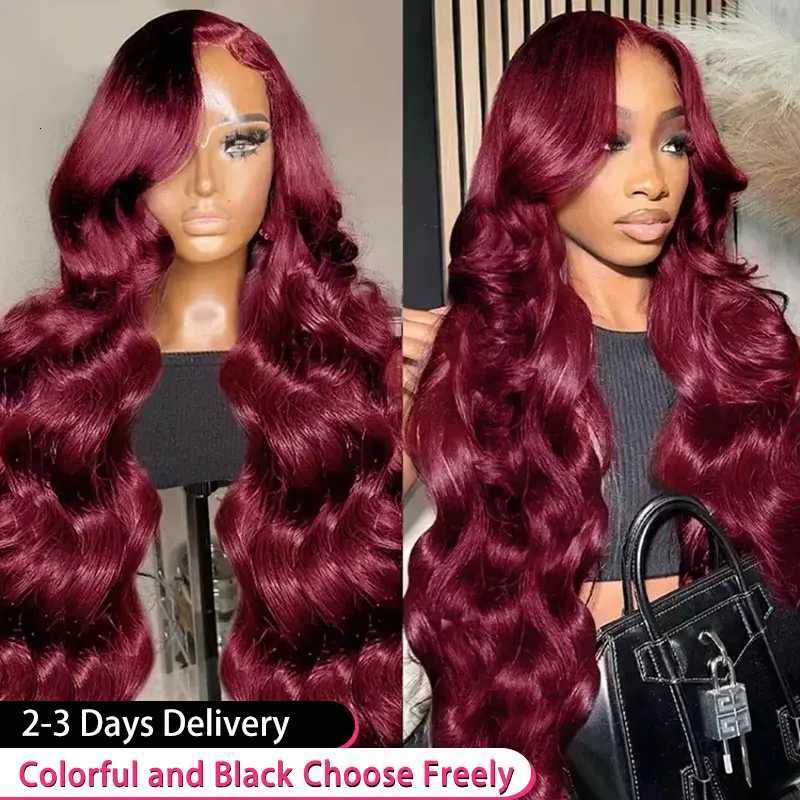 250 Density 99j Burgundy Body Wave Human Hair Wigs 13x6 Raw Hd Lace Front Wig 30 40Inch 100 Quality Lace Frontal Human Hair Wig M251211-image-1088062725
