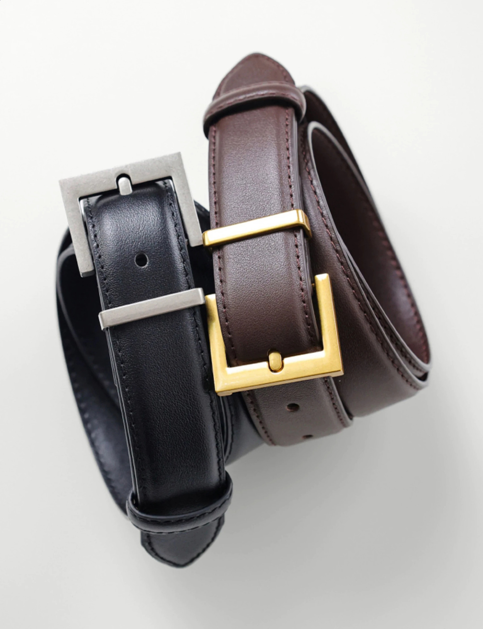 Fashion Womens Belt Genuine Leather Gold/Silver Needle Buckle Fashionable and Versatile Jeans Casual Decoration Girdle 251209