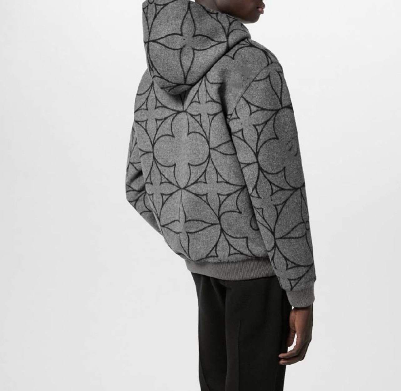 Men's sweater designer coat windbreaker knitted cardigan lapel wool sweater coat Wool zipper cardigan double-sided sheep Monogram floral hooded