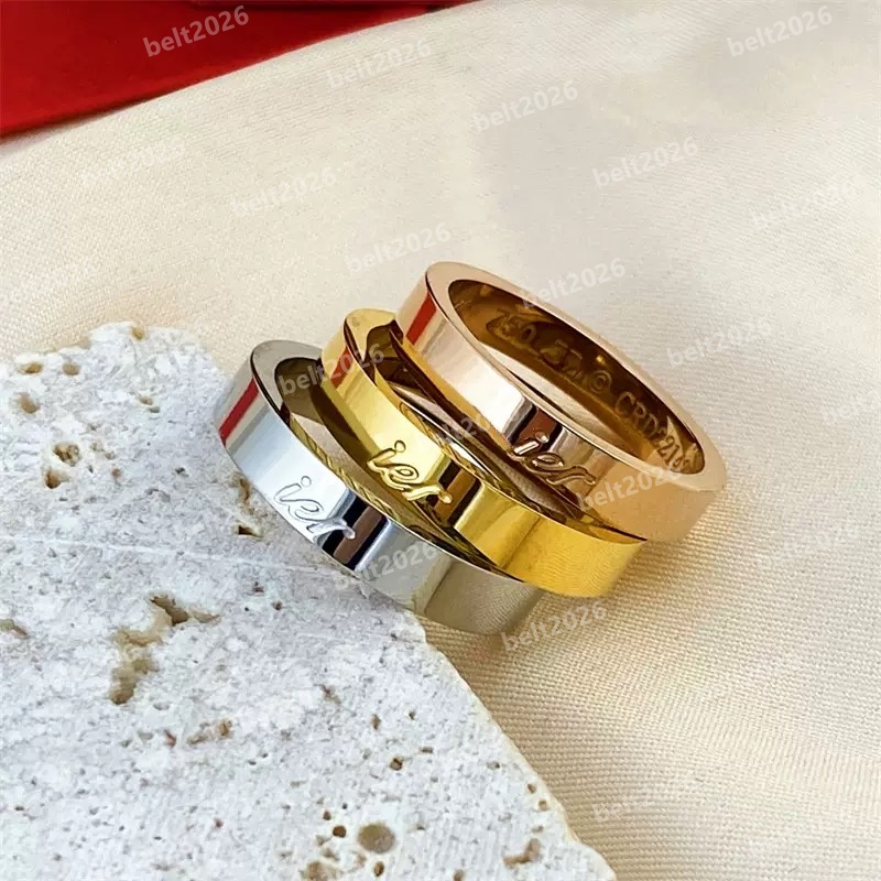 love Designer Ring Luxury JewelryGold ring For Women TitaniumSteel Alloy Gold-PlatedProcess Fashion AccessoriesNever Fade Not Allergicdesigner Ring