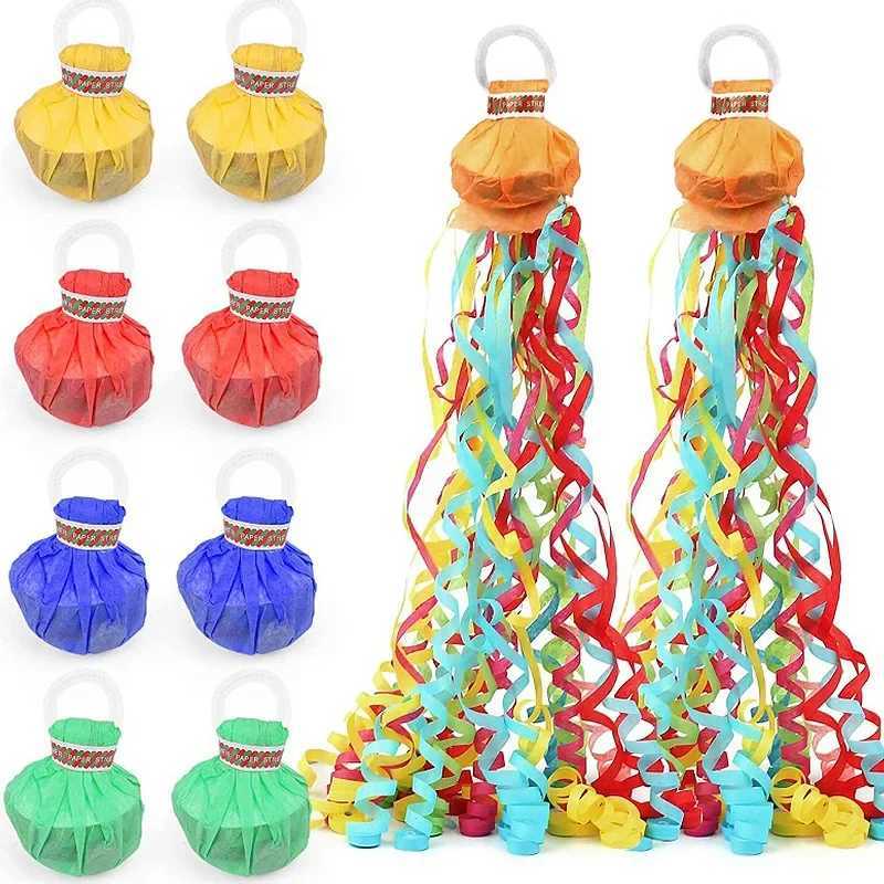 10PCS Party Supplies Colored Paper Pl Flowers Wedding Hand Thrown Ribbon Spray Confetti Fireworks Bouquet Atmosphere Props H251211-image-1088068420