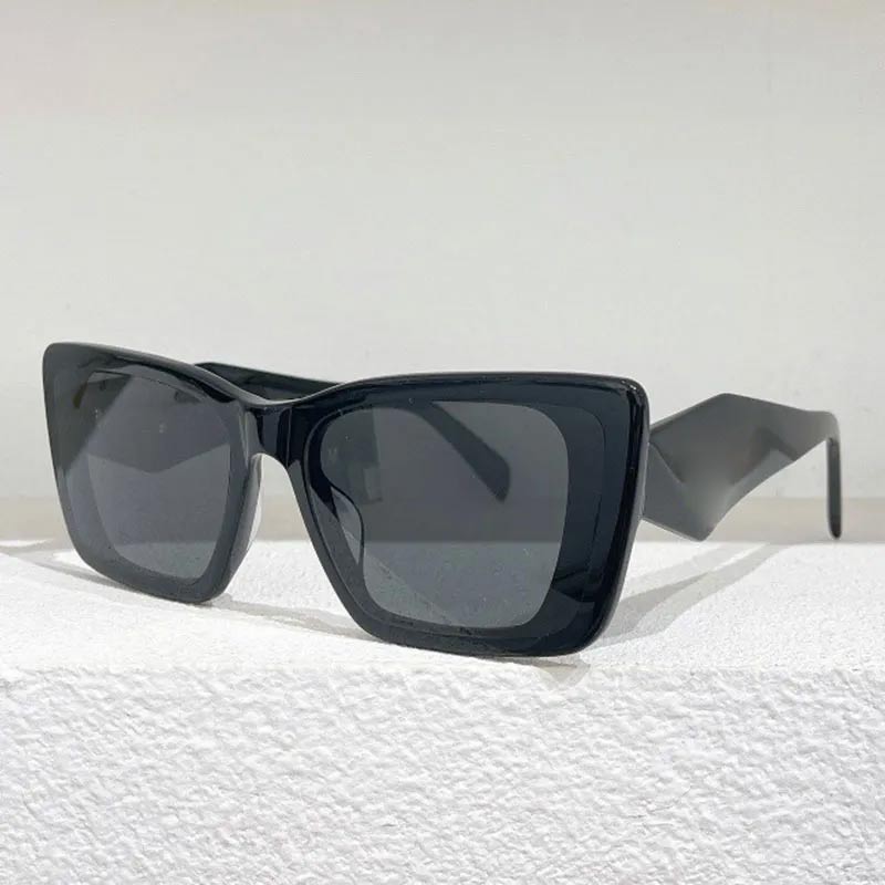 Designer Men Women Symbole Sunglasses SPR 08YS Cat Eye Square Fashion Luxury Brand all Black Eyewear Triangle Graphic Temples Driving sunglasses