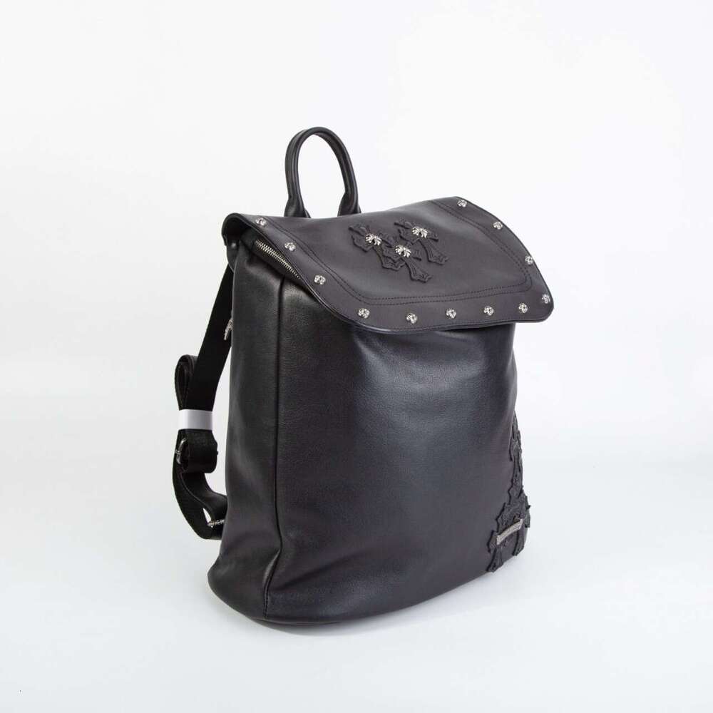 CH bag Chrome bag CHearts bag Crowe's First Layer Cowhide Backpack Niche Design Vintage Cross Shoulder Casual Versatile Classic Genuine Leather