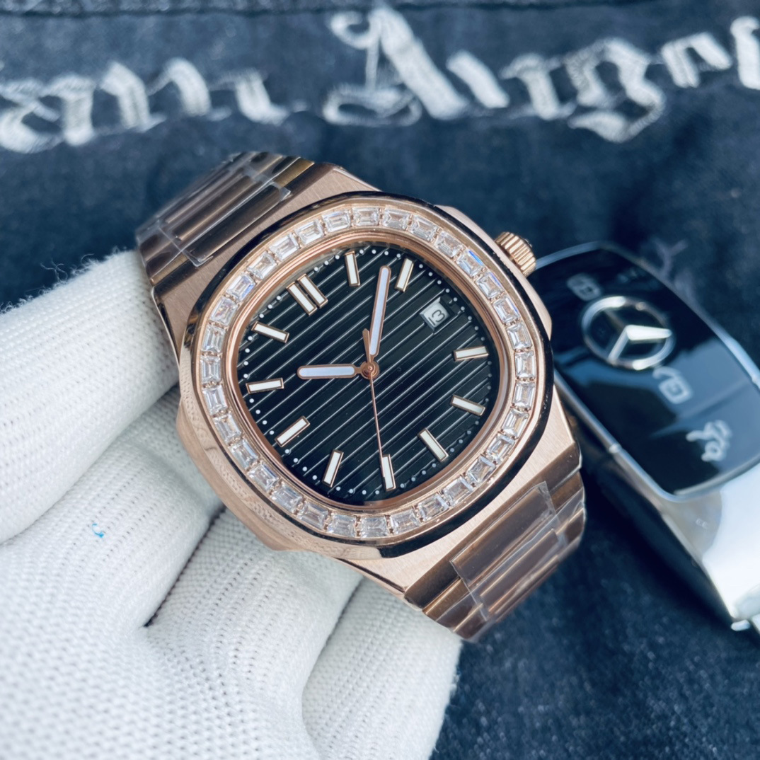 Luxury Mens Watch Square Designer Watch Diamond Square Diamond 5726 Men Watch Mechanical Automatic Watch Stainless Steel Fashion High Quality Lumino
