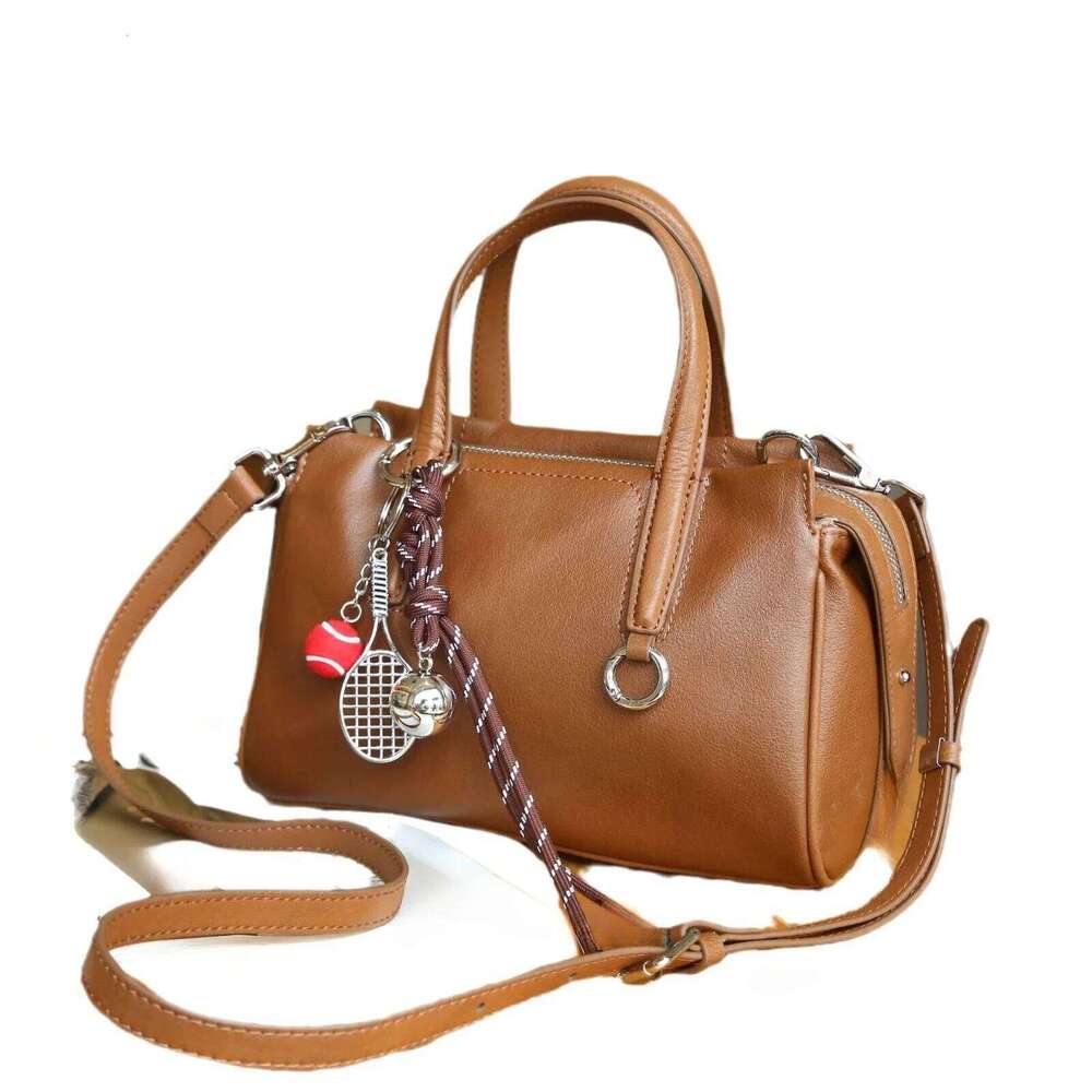 Dropship Vegetable Tanned Top Layer Cowhide Leather Women Handbag Coffee Wine Red Color Female Shoulder Bag St251211