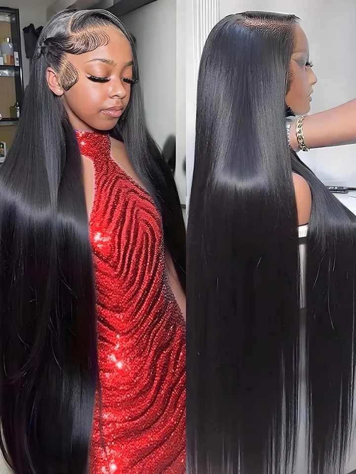 30 40 Inch Straight Lace Front Wigs Human Hair 13x6 HD Lace Frontal Wig Straight Human Hair Wigs For Women Remy Hair M251211-image-1088070536
