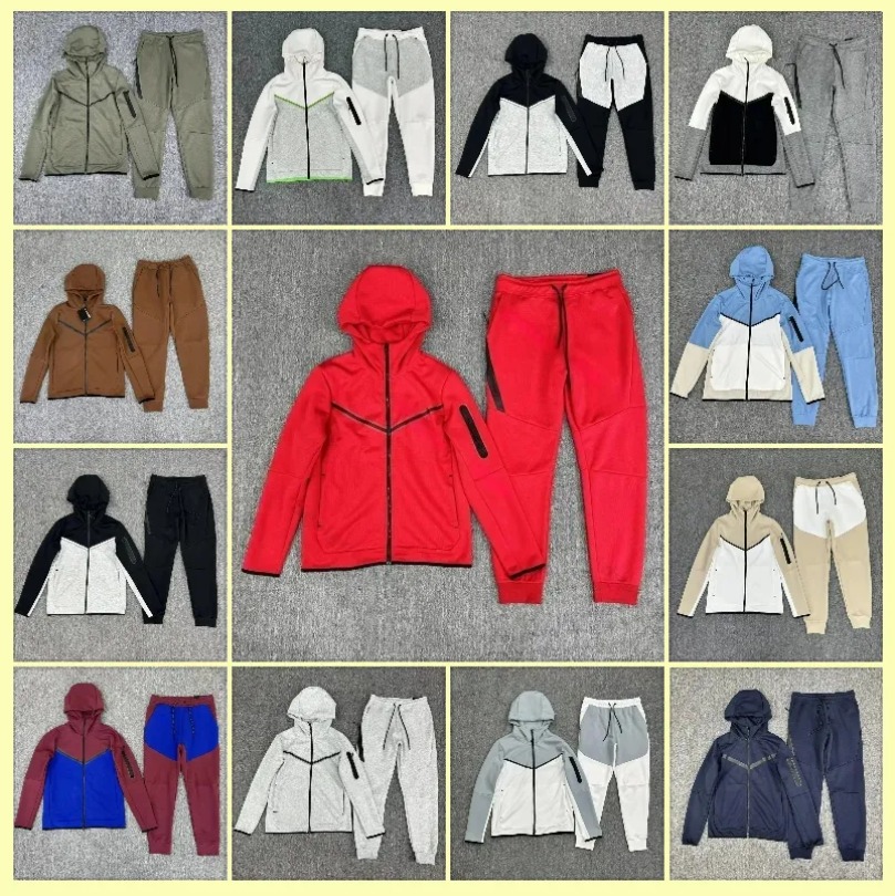Tracksuit Sweatshirts men hoodie pants Mens Womens Hoodies Tracksuits Jackets Tech fleece Full Zip Hooded Sweatshirt Pants Man Black White Grey Spor