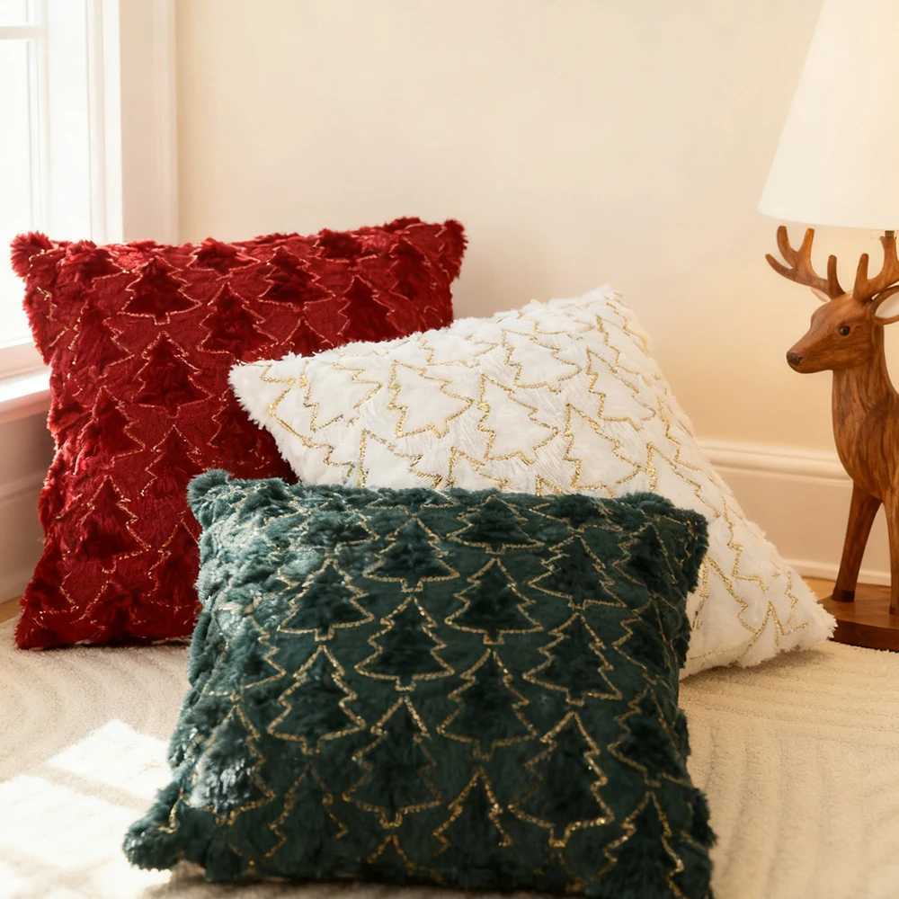 BUYNOW 1PC Velvet Gold Sequin Embroidery lowcase Red Green White Living Ro Sofa Square Cushion Cover He Bedro Bed Decor H251211-image-1088028739