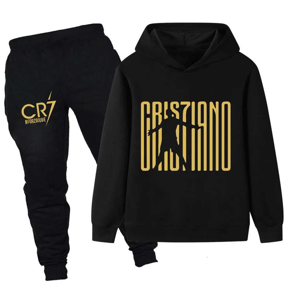 Creative Simple CR7 Printed Fans Hoodie Boys Fall and Winter Outdoor Sports Suit Kids Comfortable Warm Long Sleeve Suit W251211