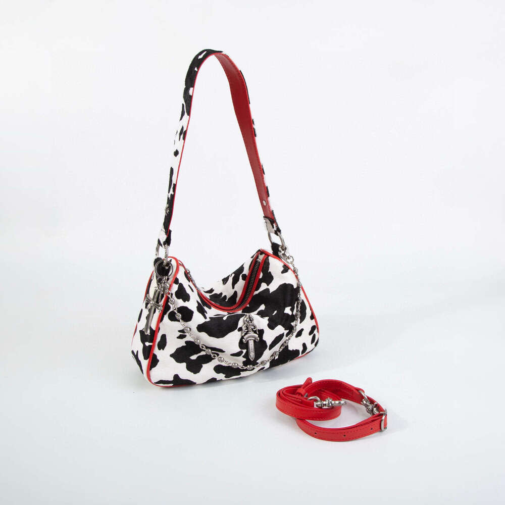 CH bag Chrome bag CHearts bag Crocore Cow Pattern Sword Chicken Nugget Handbag 2025 New Fashion Trendy Cool Versatile Genuine Leather Shoulder Under