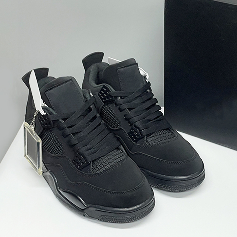 Designer New Retro Unisex Basketball Shoes Black Cat 4th Generation Sneakers Walking Shoes Training Shoes 999