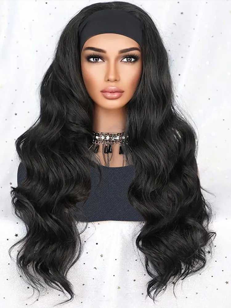 Body Wave Headband Wigs Human Hair Pull Wig Half Wig Human Hair Curly Headband Wig Straight Deep Wave Human Hair Wig For Woman M251211-image-1088070275