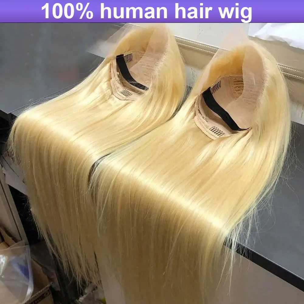 40Inch Straight Blonde 613 Blonde Human Hair Lace Frontal Wig 13x6 Transparent Blonde Lace Front Wigs Pre Plucked Human Hair Wig M251211-image-1088063626
