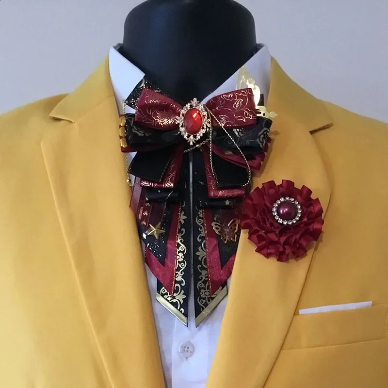 Papillon da uomo Papillon da sposa di fascia alta da donna Spilla Lolita Anime Camicia Accessori per abiti Gioielli fatti a mano Collare Fiori 25121