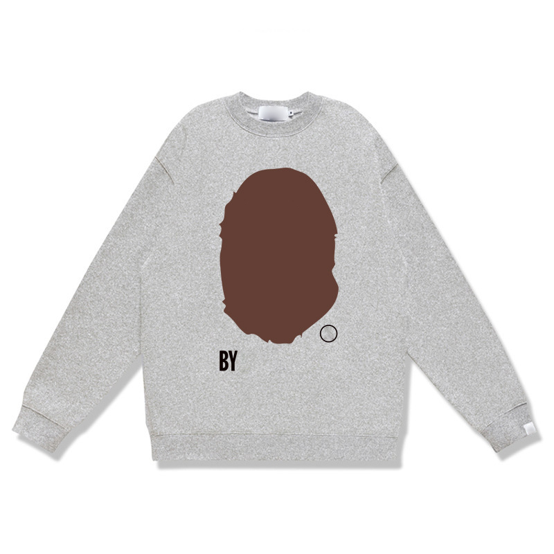 Bapelongsleeve Men's Sweater Camouflage Shark Letter Print Soft Breathable Loose Long Sleeve Pullover Street Travel Casual Daily Designer All M