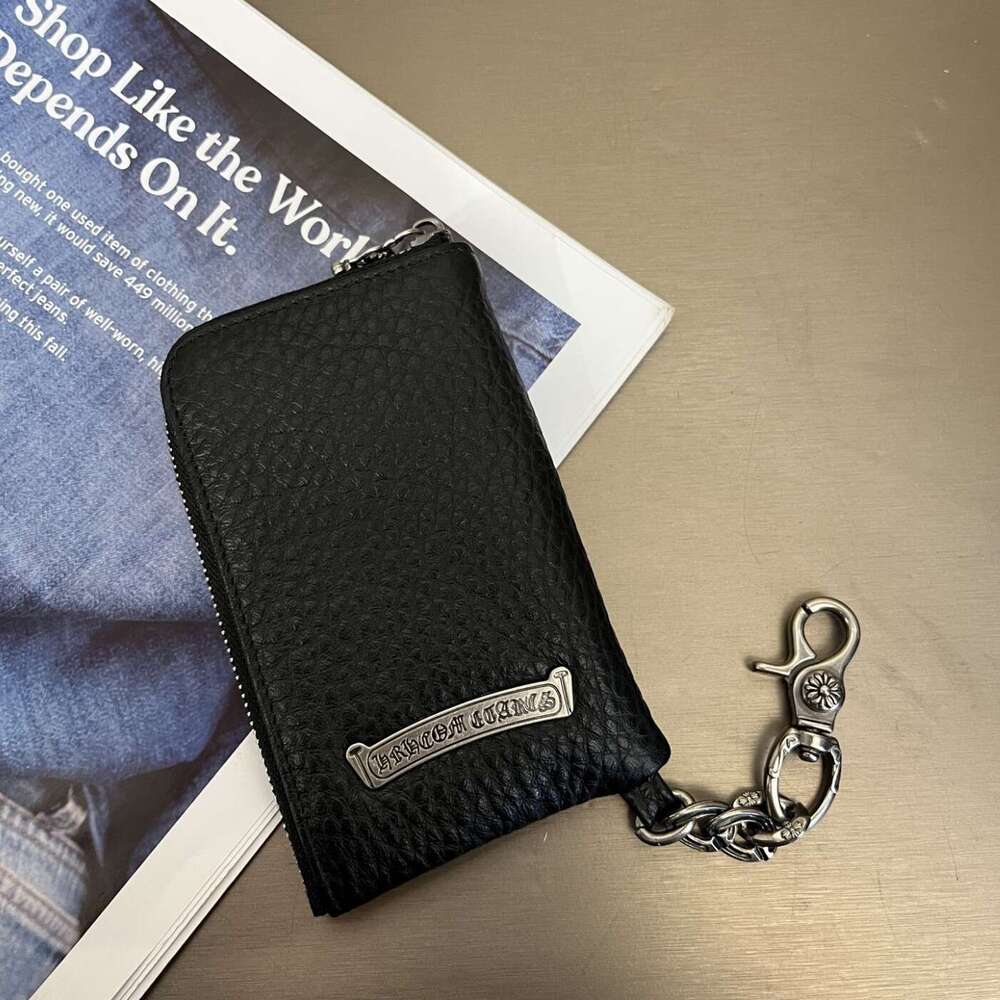 CH wallet Chrome wallet CHearts wallet Chaoke New Niche Top Layer Cowhide Fashion Versatile Mini Wallet Lipstick Bag Cross Coin Purse Card Holder