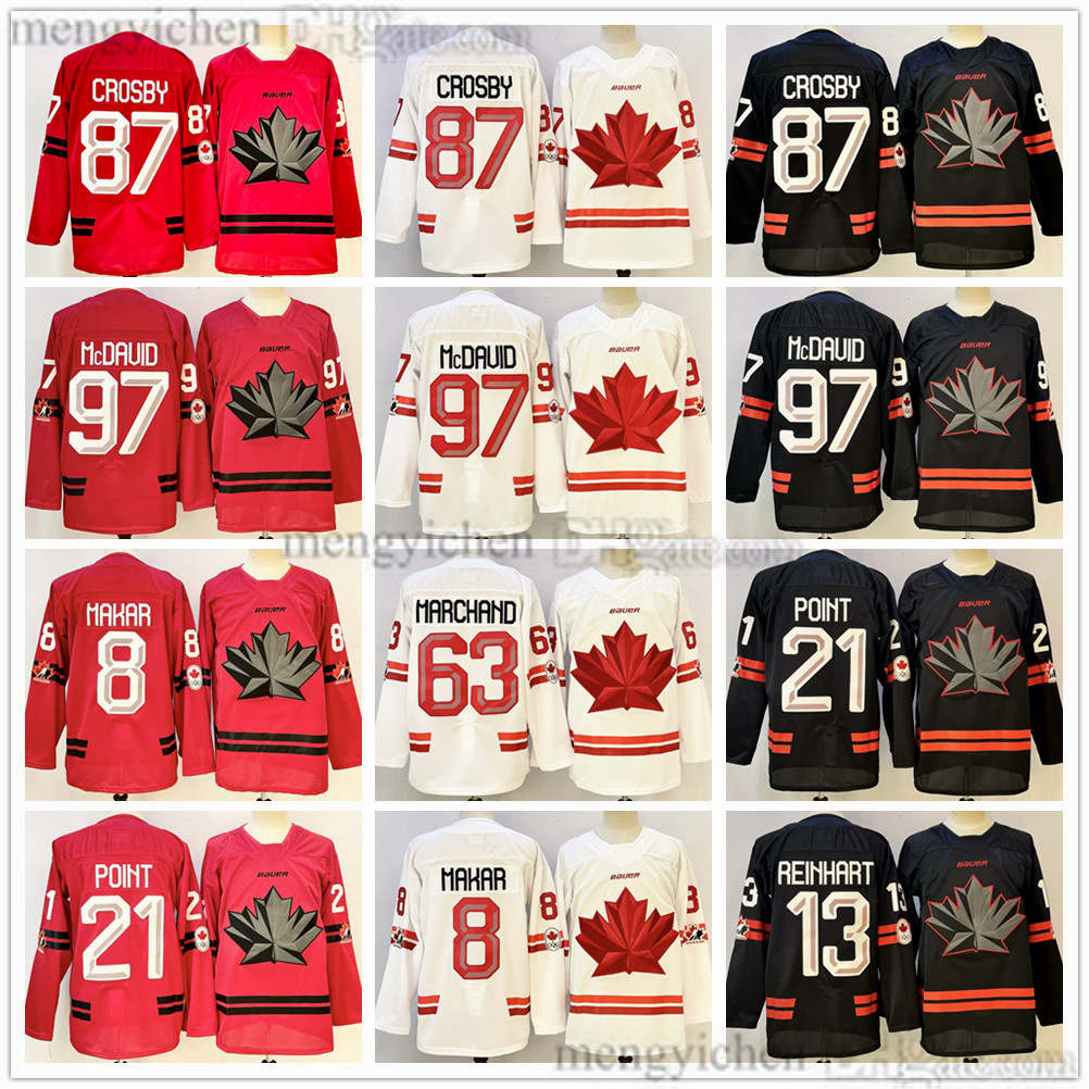 Men's 2026 Winter Olympices Hockey Jersey Canada Team 97 McDavid 29 Nathan MacKinnon 87 Sidney Crosby 21 Brayden Point 8 Cale Makar 63 Marchand