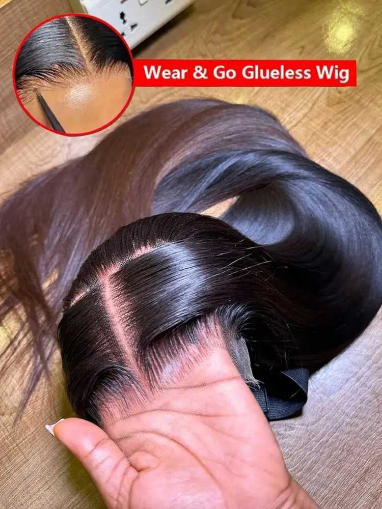 40 42 Inch 13x6 HD Transparent Bone Straight Lace Front Wigs 250 Brazilian Human Hair Wigs 5x5 Glueless Lace Closure Wigs M251211-image-1088070284