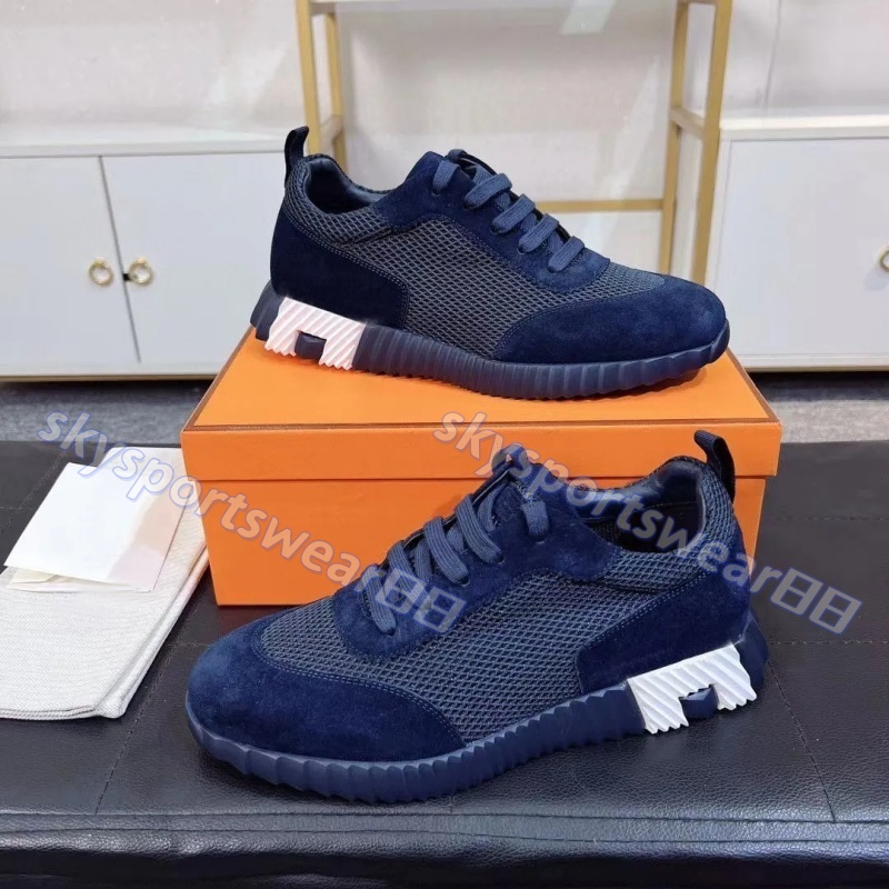 2025 Designer Suede Casual Shoes Trainers Breathable Mesh Running Shoe Men Bounce Sneaker Women Sneaker Non-Slip Rubber Sole Flat Trainer H Word H S
