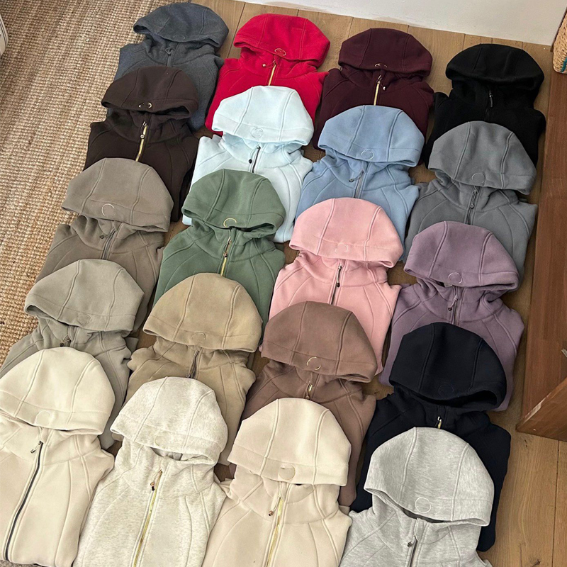 Women Yoga Oufit Full Zip Hoodie Up Shaping Waist Jackets Oversized Half-Zip Sweatpants Sweat Long Clothes Outfits Sports Sportswear Yoga Coat S--image-1088024261