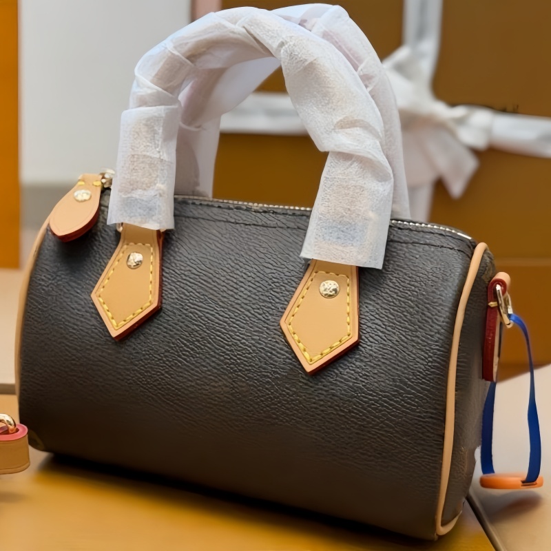 Bucket bag retro dinner bag top designer bag denim fabric handbag high-quality ladies' bag genuine leather crossbody bag classic printed bag pr
