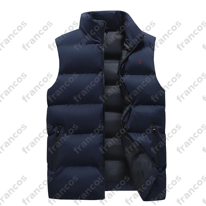 Designer Sleeveless Vest Puffer Jacket Man Luxury Down Vest Tops Classic Workwear Thickened Warm Jacket Man Sleeveless Stand Collar Cotton Jacket EX