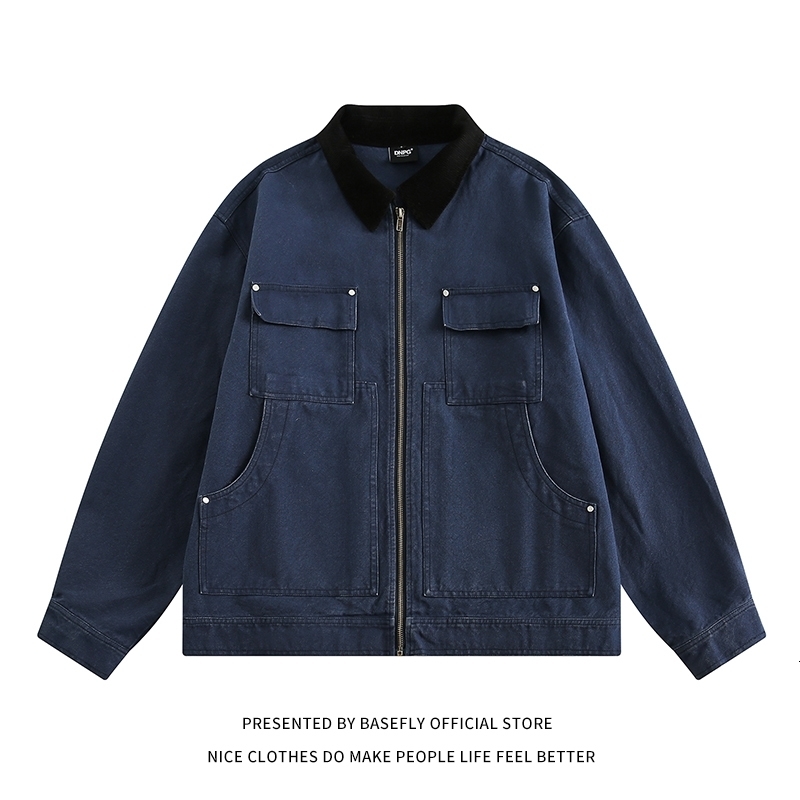 Autumn Spring Simple Solid Zipper Pocket Denim Jean Jacket Unisex Men Baseball Bomber Women Varsity Coat High Streetwear 251129
