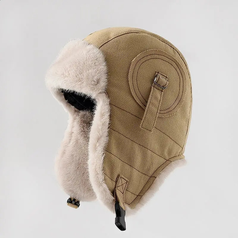 Japanese Retro Lei Feng Hat Childrens Winter Korean Trendy Ear Protection Hat Northeast Skiing Cotton Hat Pilot Cycling Hat 251210